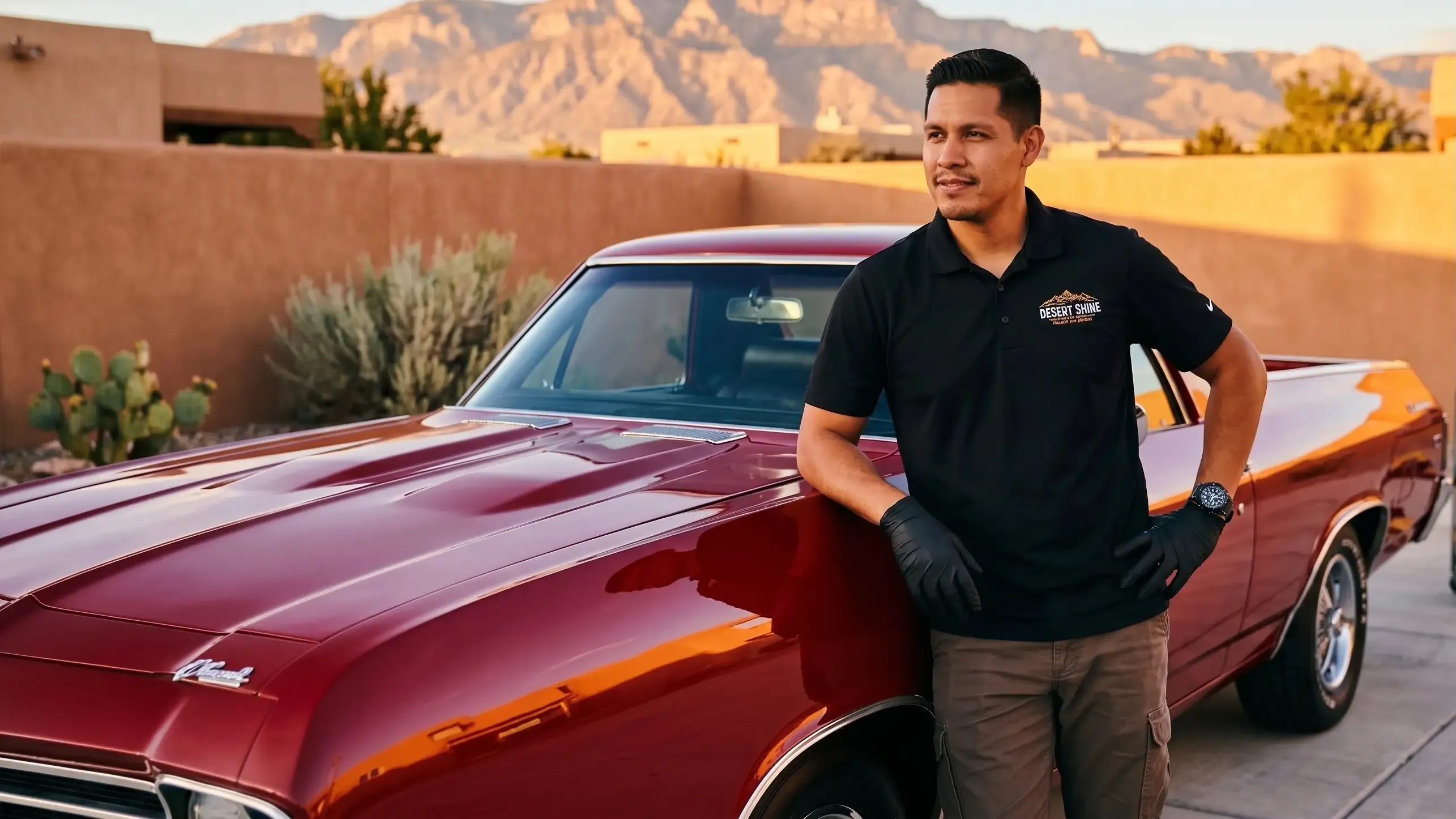 Marcus performing a professional detail on a vehicle in Albuquerque, NM